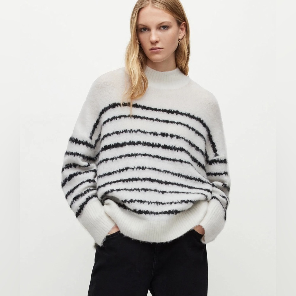 All Saints Alpaca Blend Striped Sweater